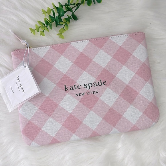 kate spade Handbags - Kate Spade Gingham Makeup Pouch